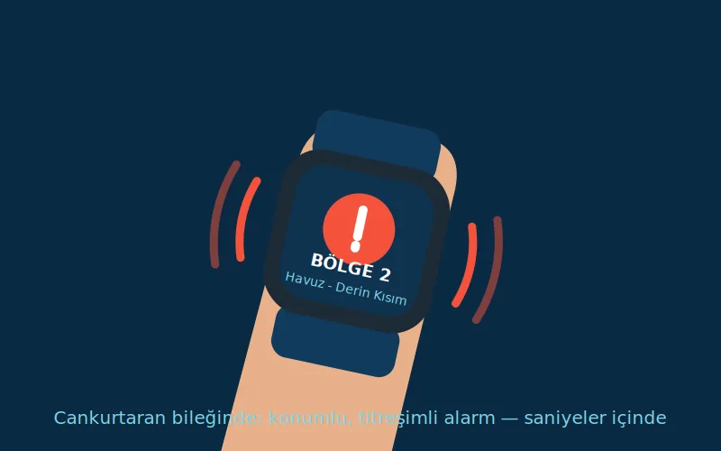 Cankurtaran akıllı saatinde konum bilgili boğulma alarmı