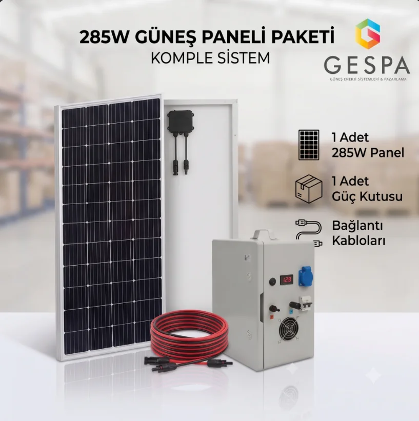 285W komple güneş paneli paketi