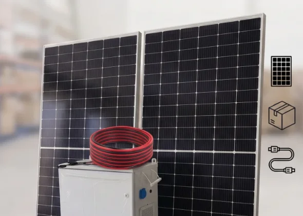 2× 540 W monokristal güneş panelleri