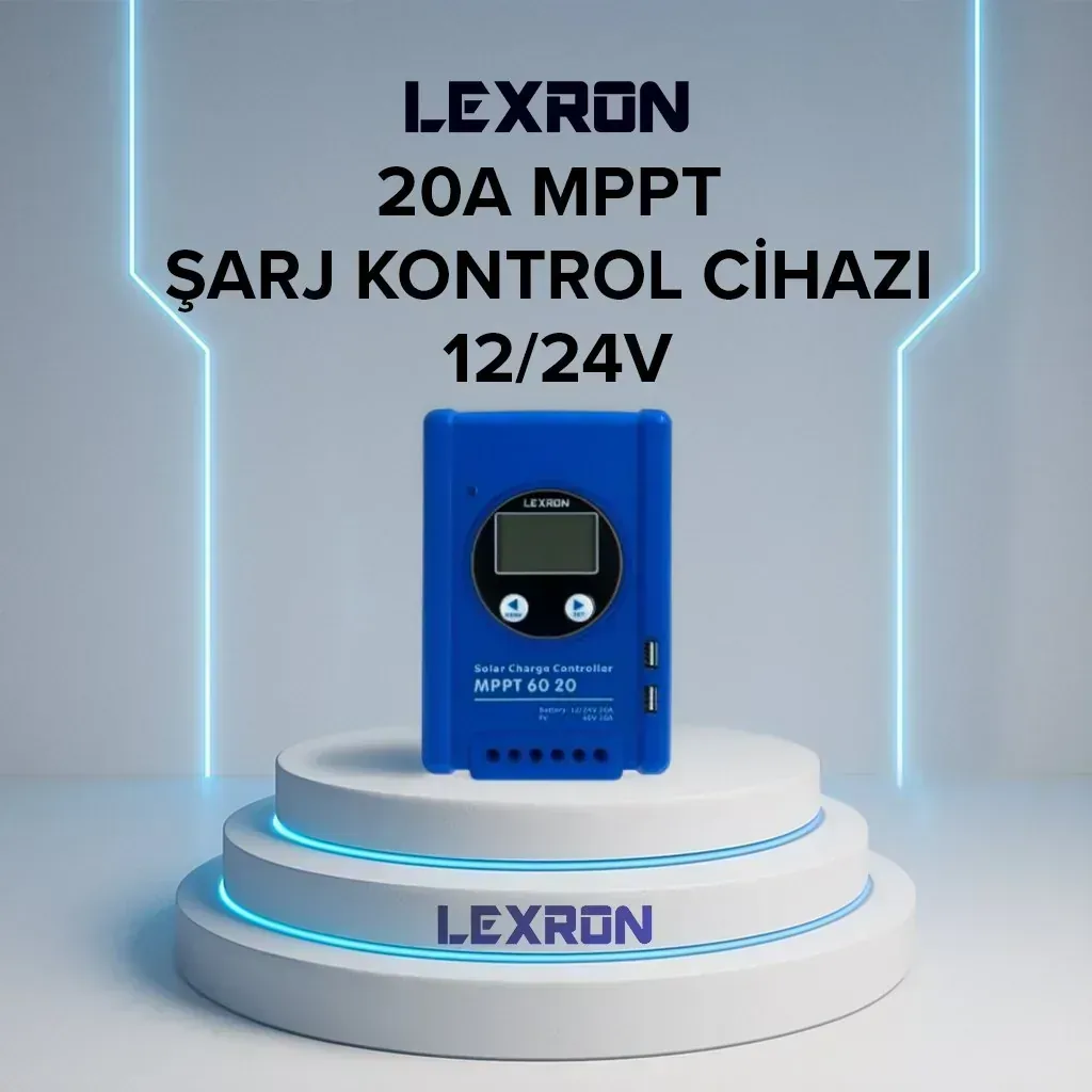 Lexron 20 A MPPT Şarj Kontrol Cihazı 12/24 V — ürün fotoğrafı
