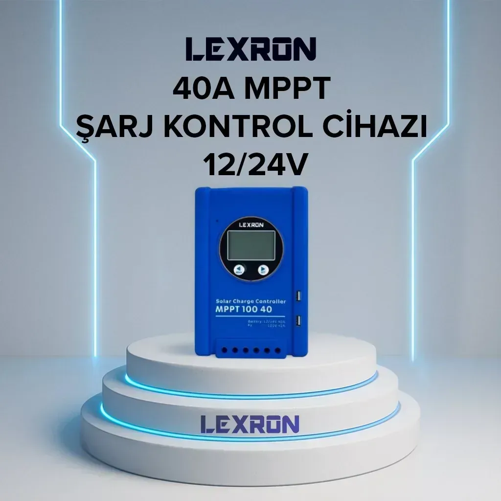 Lexron 40 A MPPT Şarj Kontrol Cihazı 12/24 V — Produktfoto