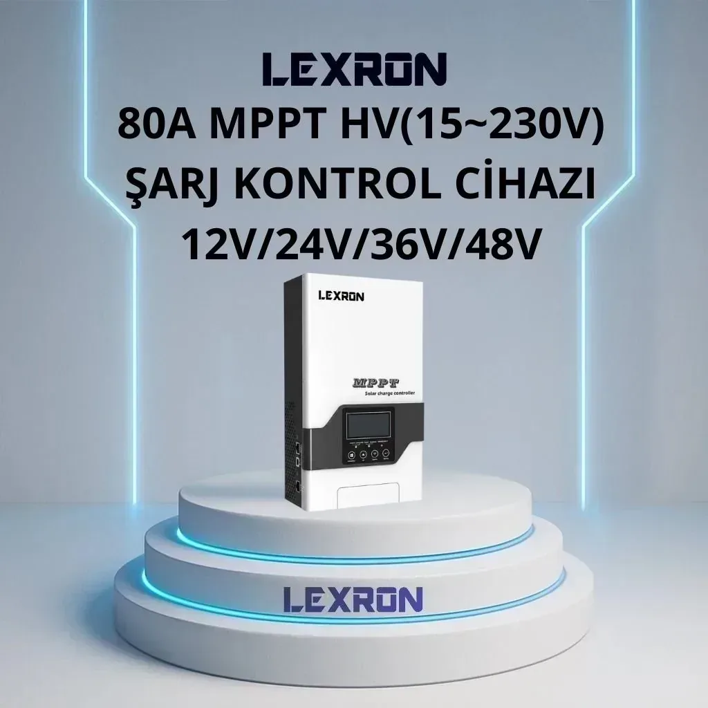Lexron 80 A HV (15~230 V) MPPT Şarj Kontrol Cihazı 12/24/36/48 V — фото товара