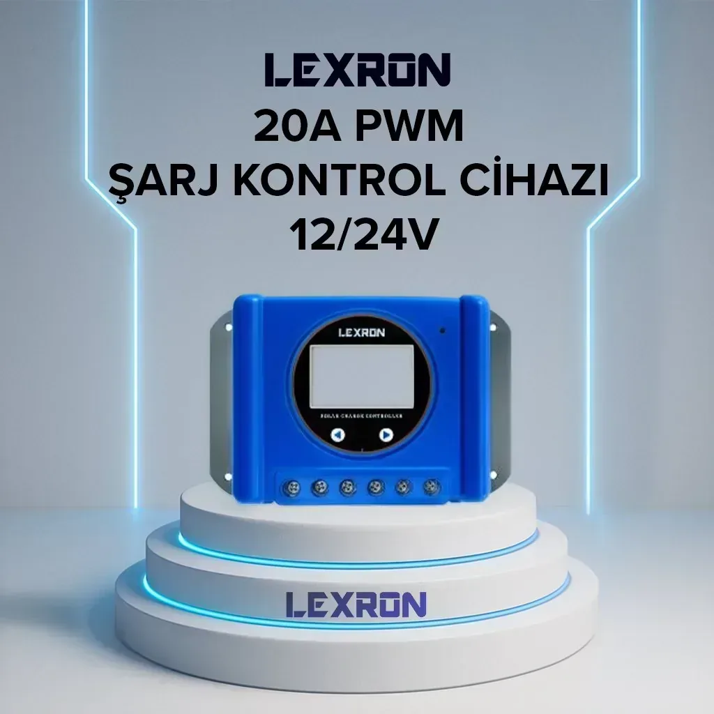 Lexron 20 A PWM Şarj Kontrol Cihazı 12/24 V — ürün fotoğrafı