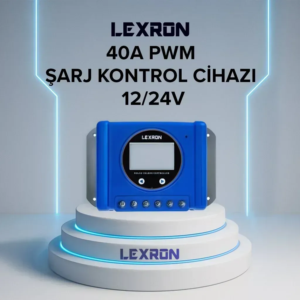 Lexron 40 A PWM Şarj Kontrol Cihazı 12/24 V — ürün fotoğrafı