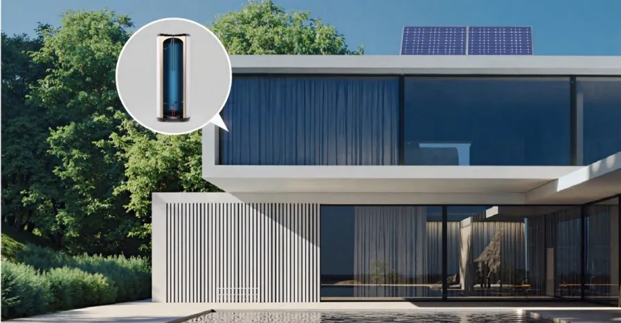 Modern evde PV su ısıtıcı uygulaması